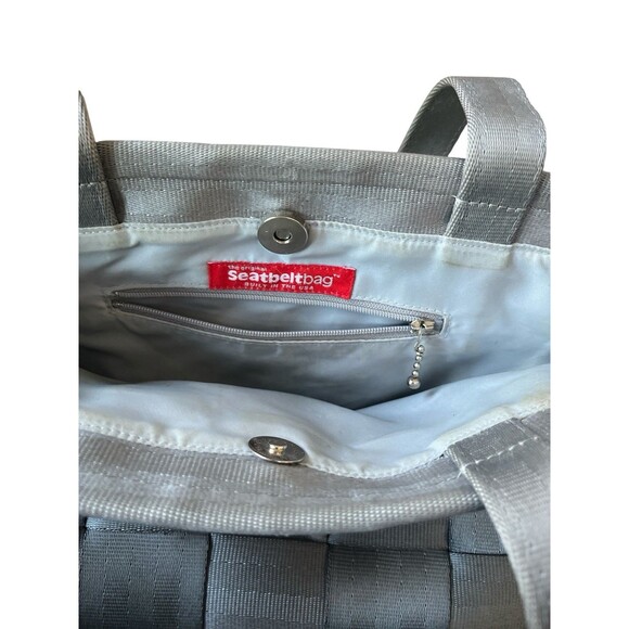Harveys Original Seatbelt Bag Vintage Red Shoulder Bag Medium Tote 12 x 9" READ - Picture 6 of 7